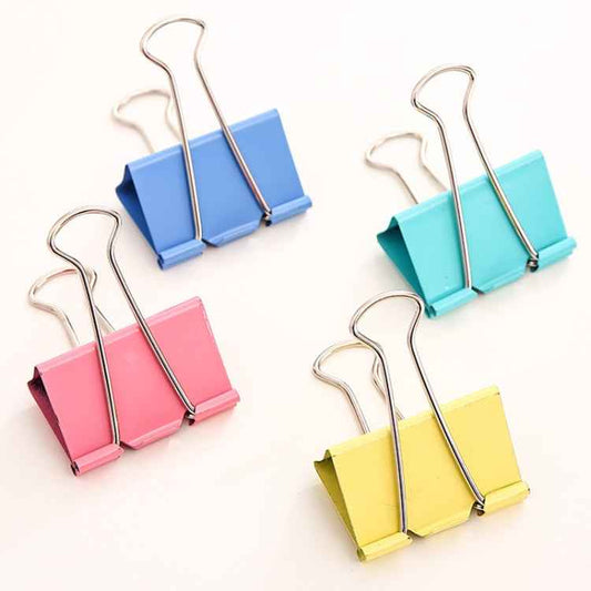 Deli  24pcs /Box 41mm Long Tail Ticket Clip Metal Dovetail Clip