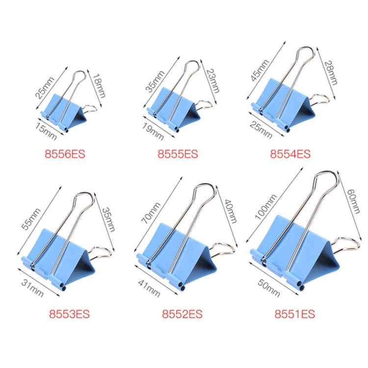 Deli  24pcs /Box 41mm Long Tail Ticket Clip Metal Dovetail Clip
