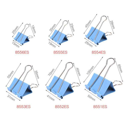 Deli  24pcs /Box 41mm Long Tail Ticket Clip Metal Dovetail Clip