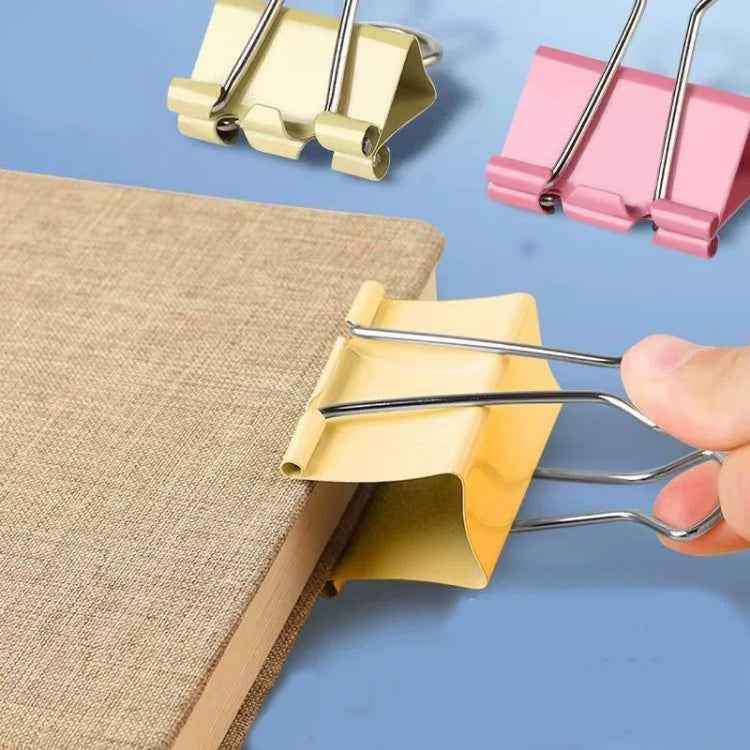 Deli  24pcs /Box 41mm Long Tail Ticket Clip Metal Dovetail Clip