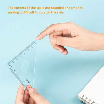 Deli  4-in-1 Ruler Set for Students Ruler Stationery Set