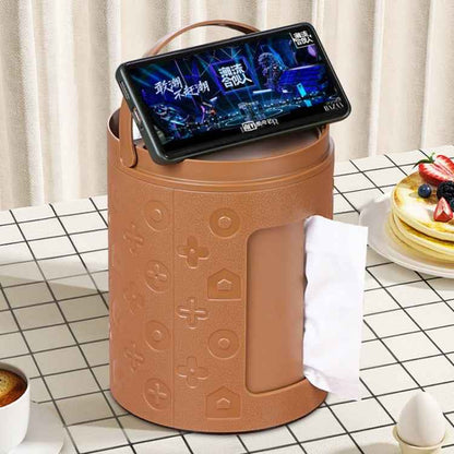 Multifunctional Desktop Tissue Box Remote Control Storage Box Organizer
