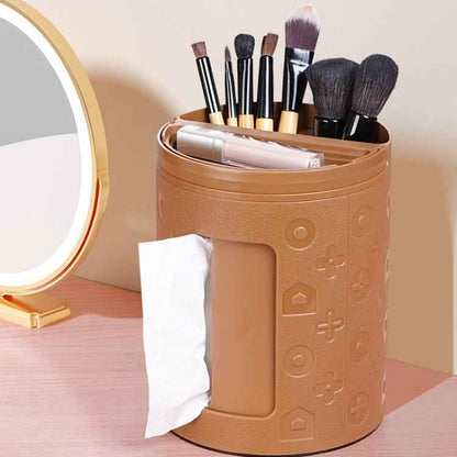 Multifunctional Desktop Tissue Box Remote Control Storage Box Organizer