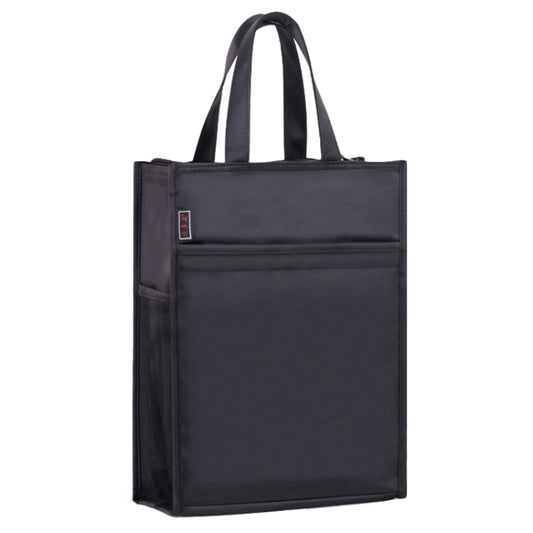 BeiDuoMei Portable A4 File Bag - Waterproof 3-Layer Document Organiser with Water Bottle Pocket