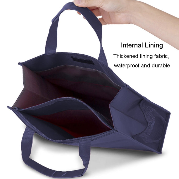 BeiDuoMei Portable A4 File Bag - Waterproof 3-Layer Document Organiser with Water Bottle Pocket