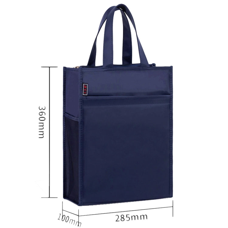 BeiDuoMei Portable A4 File Bag - Waterproof 3-Layer Document Organiser with Water Bottle Pocket