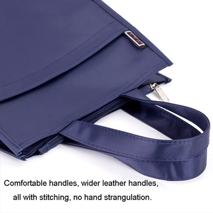 BeiDuoMei Portable A4 File Bag - Waterproof 3-Layer Document Organiser with Water Bottle Pocket