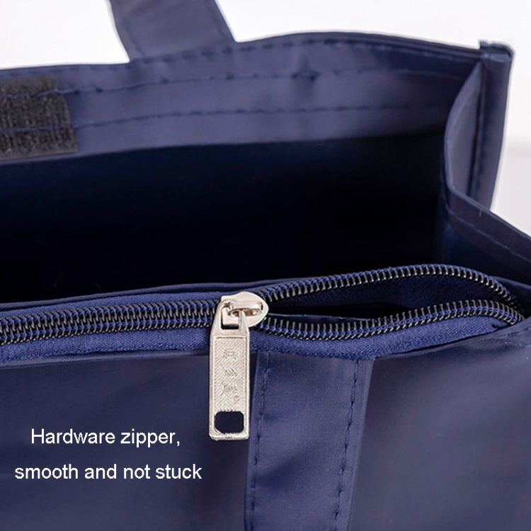 BeiDuoMei Portable A4 File Bag - Waterproof 3-Layer Document Organiser with Water Bottle Pocket