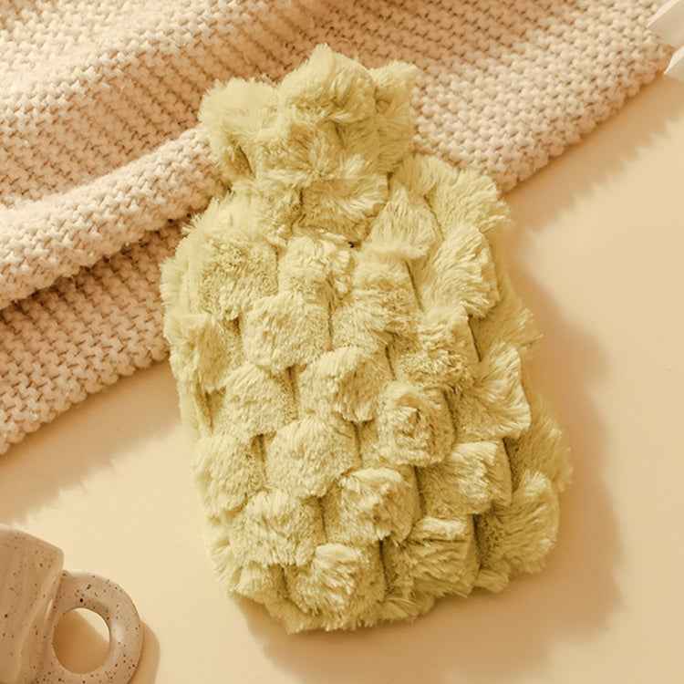 Imitation Rabbit Fur Water-filled PVC Explosion-proof Hot Water Bag for Cold / Hot Compresses