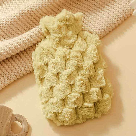 Imitation Rabbit Fur Water-filled PVC Explosion-proof Hot Water Bag for Cold / Hot Compresses