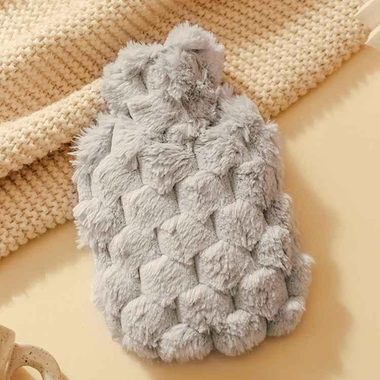 Imitation Rabbit Fur Water-filled PVC Explosion-proof Hot Water Bag for Cold / Hot Compresses - Shello's Creative Boutique