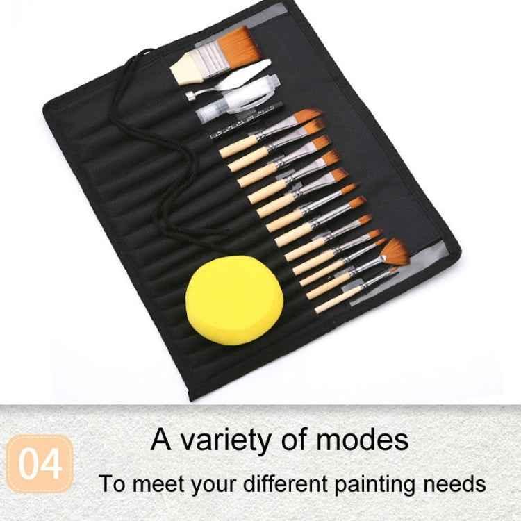 Two Color Nylon Bristle Paintbrush Set Painting Watercolor Brushes With Cloth Bag - Shello's Creative Boutique