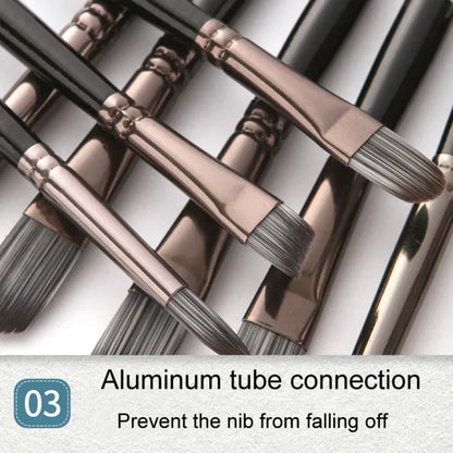 ZHU TING 24-Piece Nylon Brush Set - Watercolour Painting Brushes with Cloth Bag - Shello's Creative Boutique