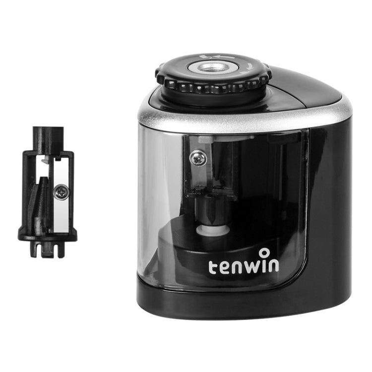 TENWIN Electrical Pencil Sharpener Student Stationery Semi-Automatic Sharpeners Battery Model