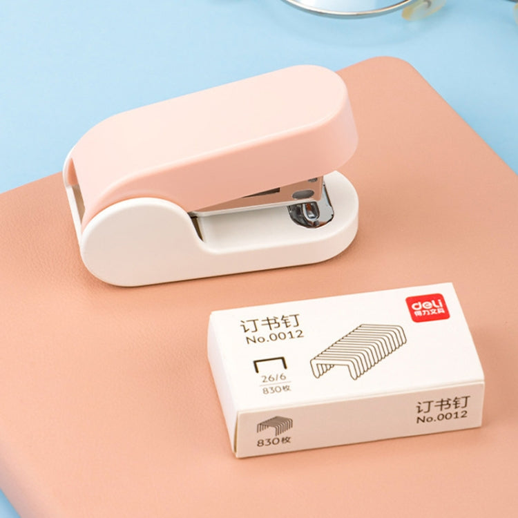 Deli Mini Stapler Includes 830 Staples ,12 Sheet Capacity, White, Pink, Blue - Shello's Creative Boutique