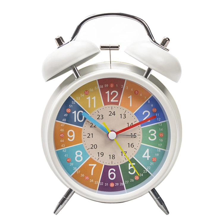 Early Learning Dual Ring Round Alarm Clock Student Bedside Metal Alarm Bell