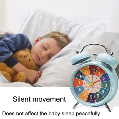 Early Learning Dual Ring Round Alarm Clock Student Bedside Metal Alarm Bell