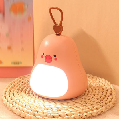 Cartoon LED Portable Night Light USB Rechargeable Plug-in Bedroom Bedside Lamp