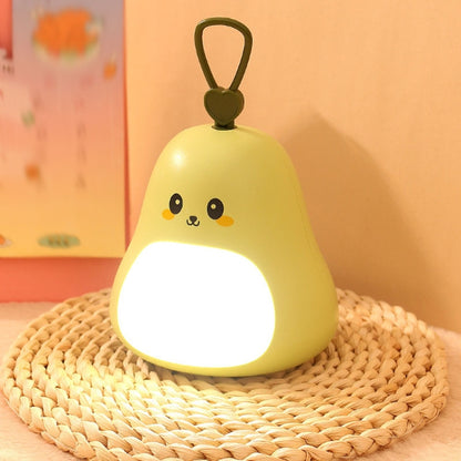 Cartoon LED Portable Night Light USB Rechargeable Plug-in Bedroom Bedside Lamp
