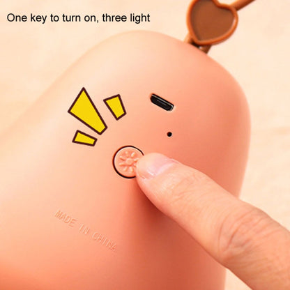 Cartoon LED Portable Night Light USB Rechargeable Plug-in Bedroom Bedside Lamp