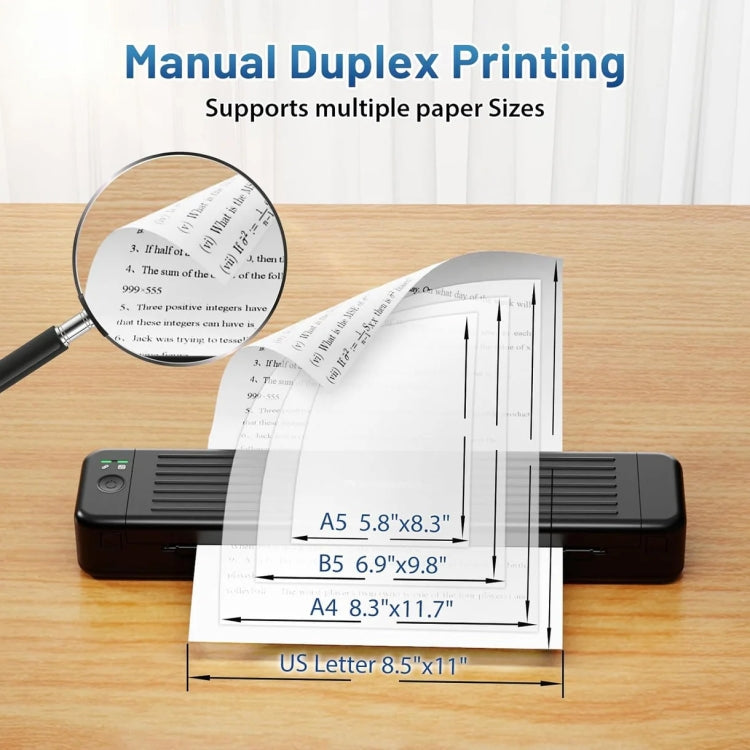 Phomemo P831 Bluetooth Portable Thermal Transfer Printer Support A4 / Letter / A5 / B5 Plain Paper Printing