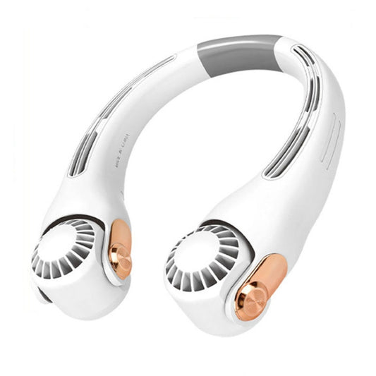 Mini Silicone Neck Fan - Portable USB Rechargeable Hands-Free Fan for Students & Outdoor