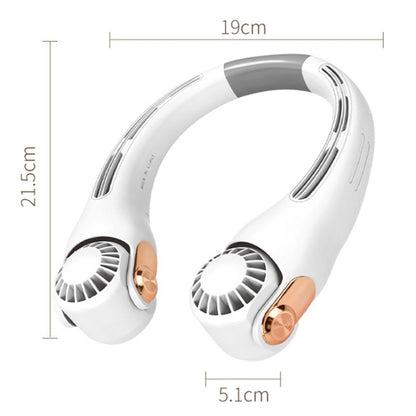 Mini Silicone Neck Fan - Portable USB Rechargeable Hands-Free Fan for Students & Outdoor