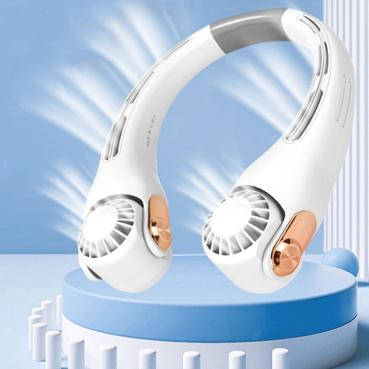 Mini Silicone Neck Fan - Portable USB Rechargeable Hands-Free Fan for Students & Outdoor