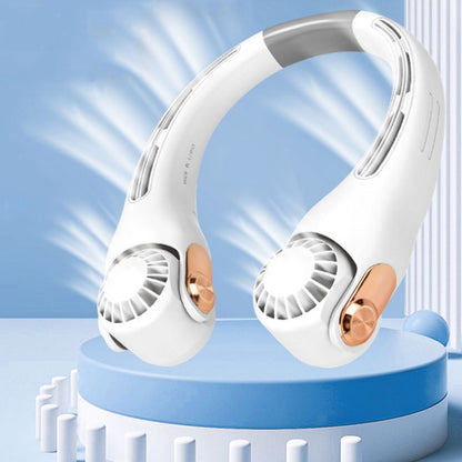 Mini Silicone Neck Fan - Portable USB Rechargeable Hands-Free Fan for Students & Outdoor