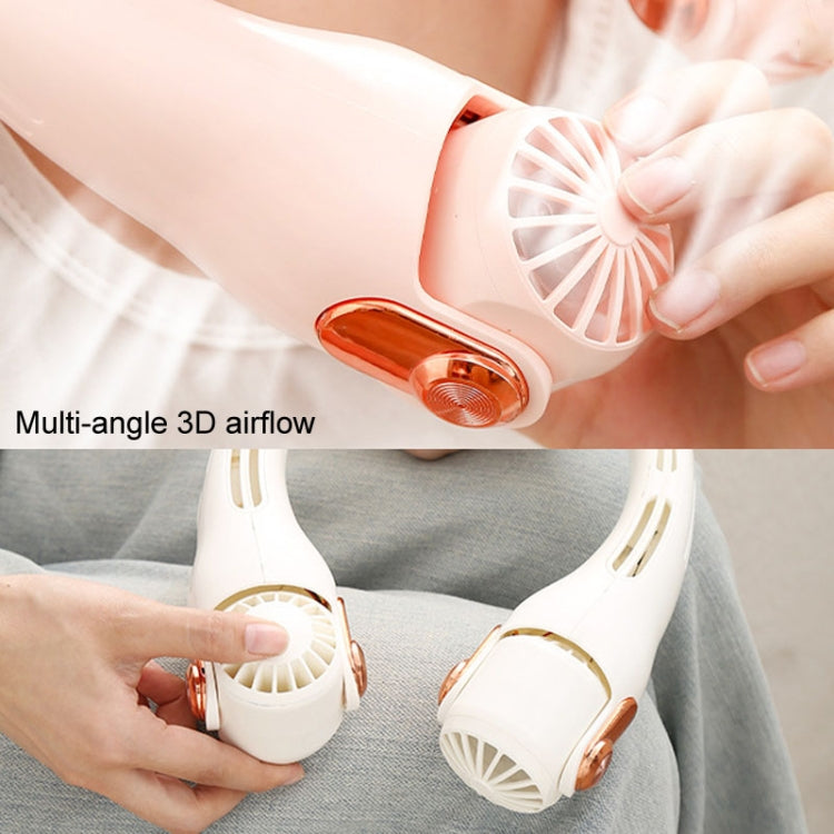 Mini Silicone Neck Fan - Portable USB Rechargeable Hands-Free Fan for Students & Outdoor