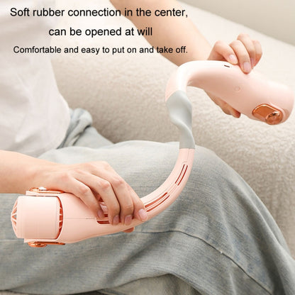 Mini Silicone Neck Fan - Portable USB Rechargeable Hands-Free Fan for Students & Outdoor