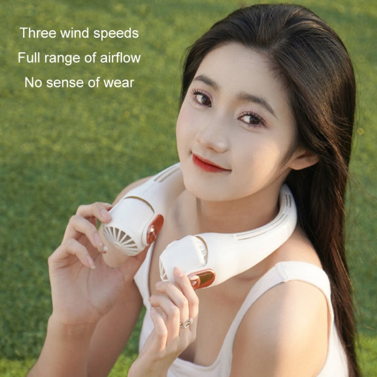 Mini Silicone Neck Fan - Portable USB Rechargeable Hands-Free Fan for Students & Outdoor