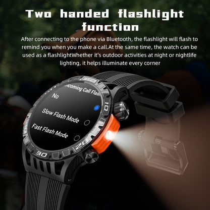 LOKMAT ZEUS6 PRO 1.46-Inch IP68 Waterproof SOS Flashlight Bluetooth Smart Watch - Shello's Creative Boutique