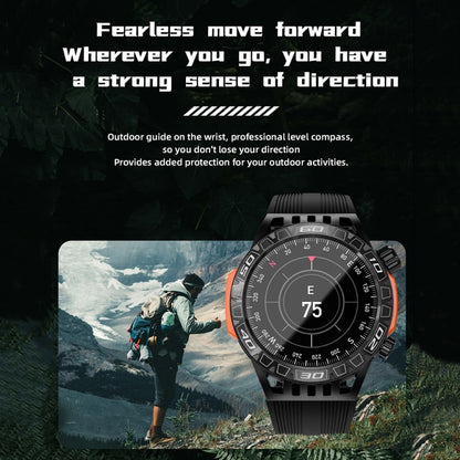 LOKMAT ZEUS6 PRO 1.46-Inch IP68 Waterproof SOS Flashlight Bluetooth Smart Watch - Shello's Creative Boutique