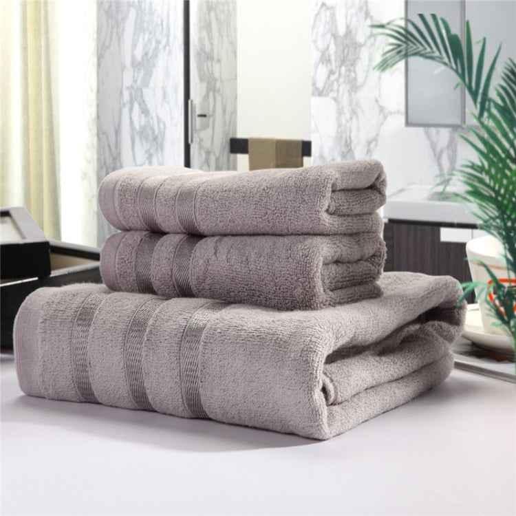 3pcs /Set Soft & Plush Towel Set Bamboo Fiber Cotton Bath Towel Washcloth For Bathroom - Shello's Creative Boutique