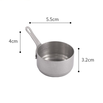 Household 304 Stainless Steel Dispensing Cup Kitchen Steak Sauce Bowl, Small, Medium, Large