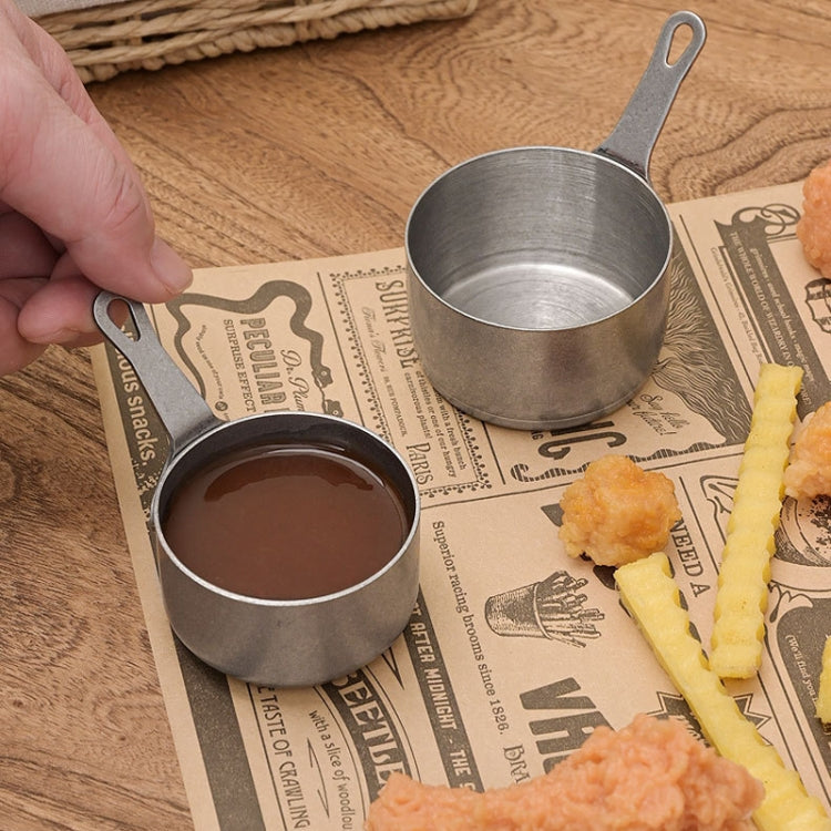 Household 304 Stainless Steel Dispensing Cup Kitchen Steak Sauce Bowl, Small, Medium, Large