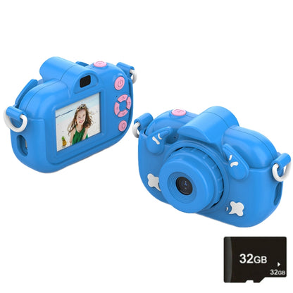 DC501 2.0-Inch 4X Zoom HD Digital Camera Mini Children Photography Camera, Pink, Blue, Blue+32G