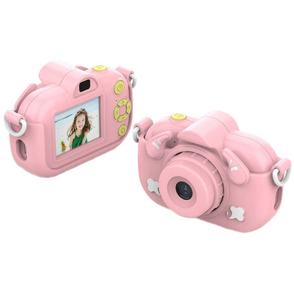 DC501 2.0-Inch 4X Zoom HD Digital Camera Mini Children Photography Camera, Pink, Blue, Blue+32G