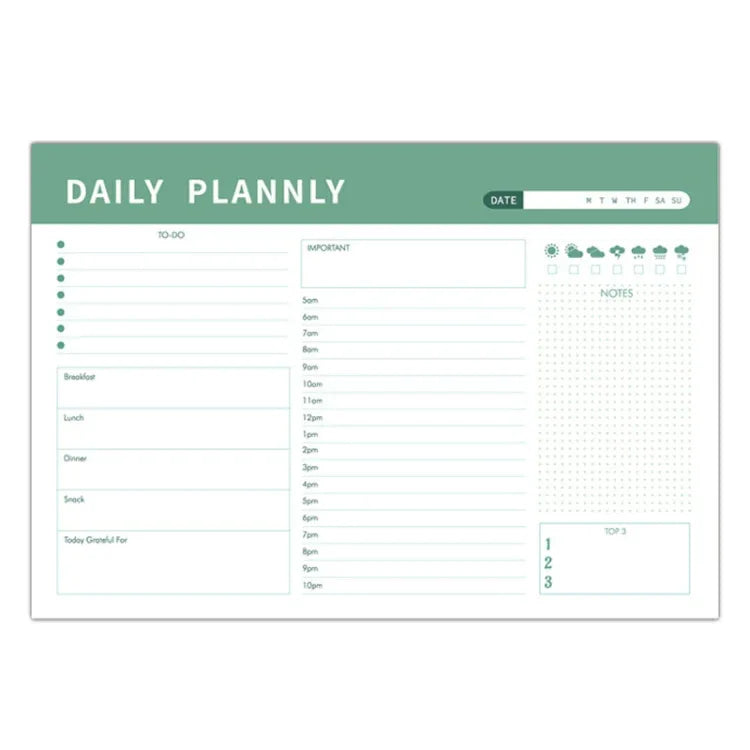 A5 120 Pages Magnetic Day Planner Sticky Note Book Tearable Notebook Management Workbook - Shello's Creative Boutique