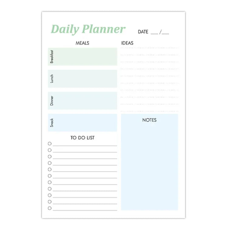 A5 120 Pages Magnetic Day Planner Sticky Note Book Tearable Notebook Management Workbook - Shello's Creative Boutique