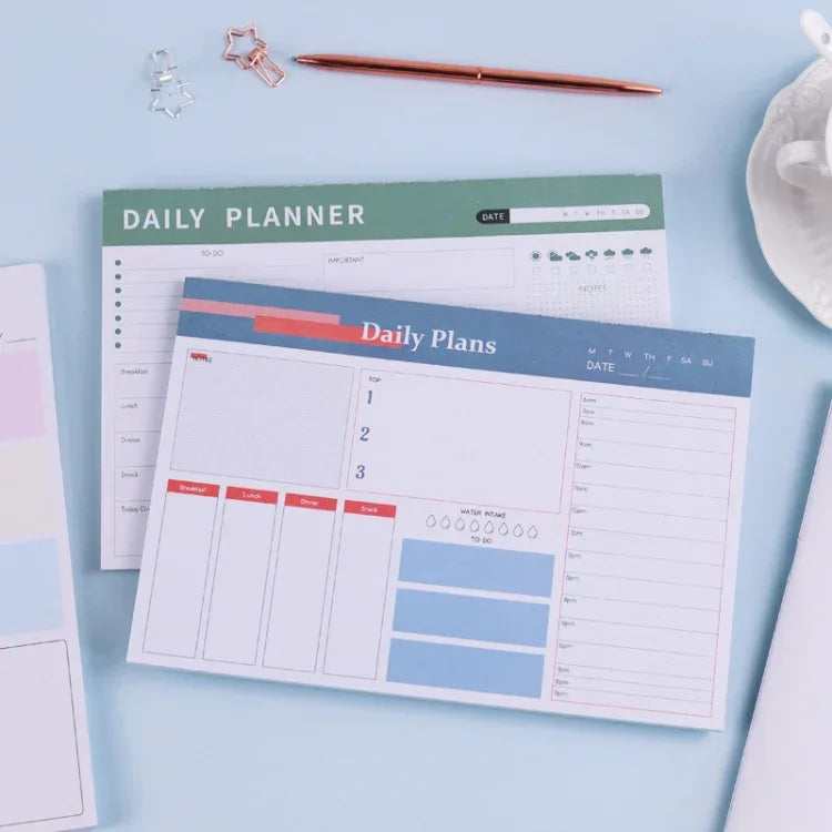 A5 120 Pages Magnetic Day Planner Sticky Note Book Tearable Notebook Management Workbook - Shello's Creative Boutique