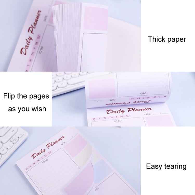 A5 120 Pages Magnetic Day Planner Sticky Note Book Tearable Notebook Management Workbook