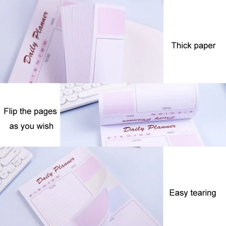A5 120 Pages Magnetic Day Planner Sticky Note Book Tearable Notebook Management Workbook - Shello's Creative Boutique