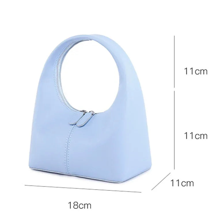 Simple Niche Leather Women Bag Pure Color Design Texture Handbag - Shello's Creative Boutique