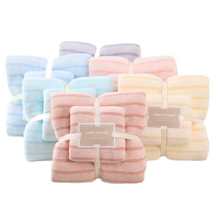 2pcs /Set Thickened Coral Velvet Bath Towel Beach Towel Soft Absorbent No Linting - Shello's Creative Boutique