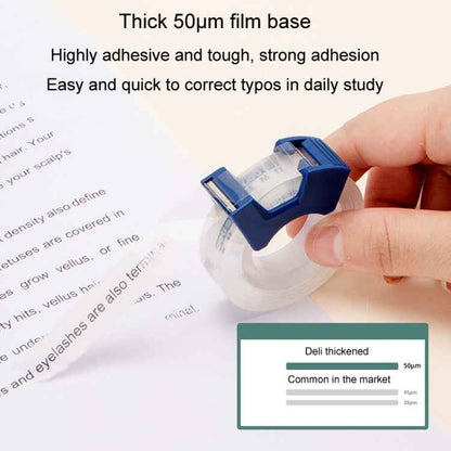 Deli Transparent Tape Student Stationery Office Correction Questions Sticky Typo Tape