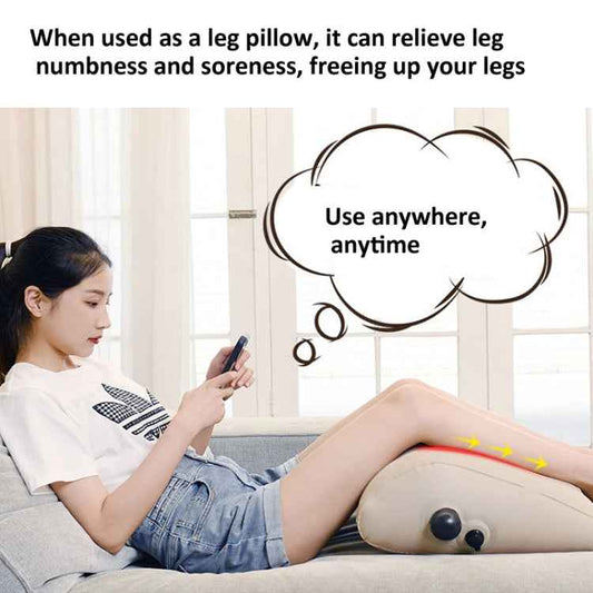 Press Inflatable Leg Rest Pillow Waist Cushion Portable Travel Back Cushion