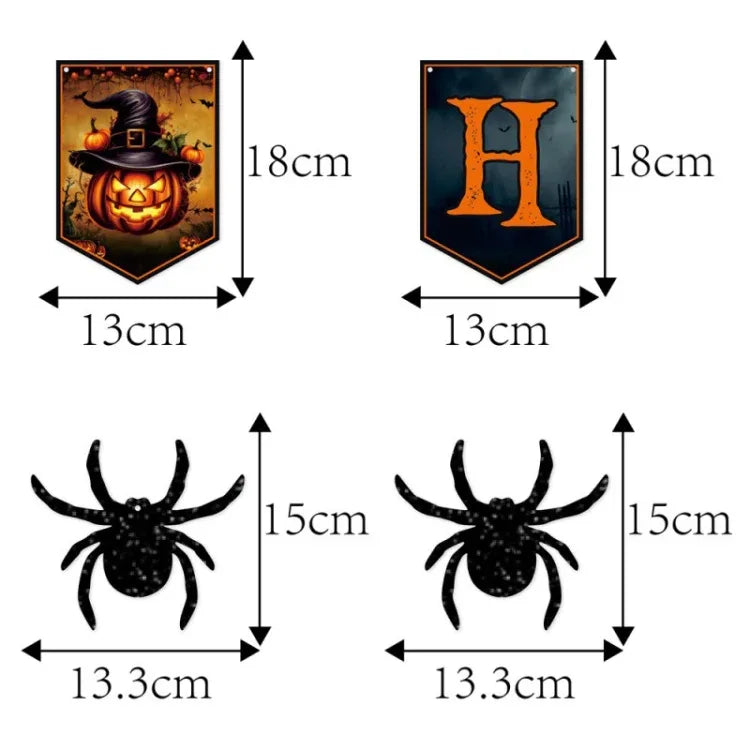 Halloween Decoration Wall Stickers Hanging Pendant Party Horror Banner Decoration - Shello's Creative Boutique