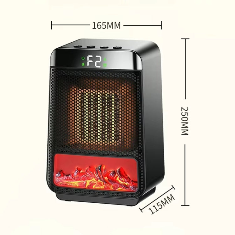 E03 Desktop PTC Heater Dynamic Flame Light Warmer, US Plug, EU Plug, UK Plug - Shello's Creative Boutique